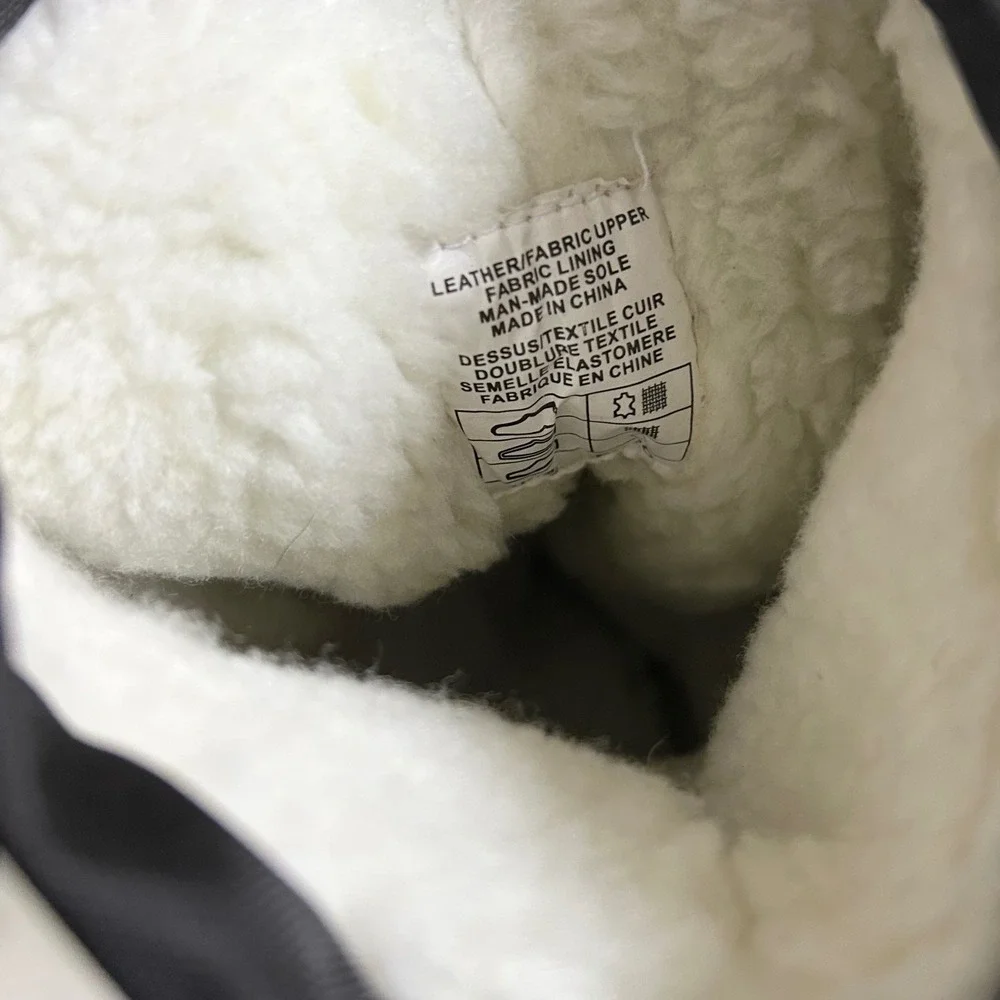 Pajar Tall Winter‎ Duck Snow boots Women EUR 39 US 7 - 7.5 Black Lace up Sherpa